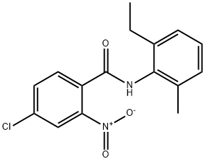 4-chloro-N-(2-ethyl-6-methylphenyl)-2-nitrobenzamide Struktur