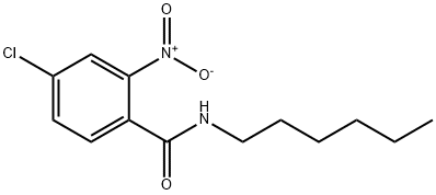 4-chloro-N-hexyl-2-nitrobenzamide Struktur