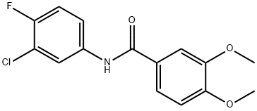 N-(3-chloro-4-fluorophenyl)-3,4-dimethoxybenzamide Struktur