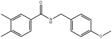 N-(4-methoxybenzyl)-3,4-dimethylbenzamide Struktur