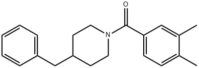 (4-benzylpiperidin-1-yl)-(3,4-dimethylphenyl)methanone Struktur