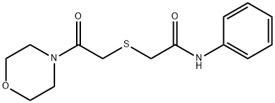 2-{[2-(morpholin-4-yl)-2-oxoethyl]sulfanyl}-N-phenylacetamide Struktur