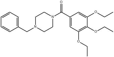 (4-benzylpiperazin-1-yl)-(3,4,5-triethoxyphenyl)methanone Struktur