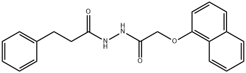 N'-[(1-naphthyloxy)acetyl]-3-phenylpropanohydrazide Struktur