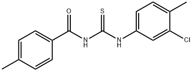 N-{[(3-chloro-4-methylphenyl)amino]carbonothioyl}-4-methylbenzamide Struktur