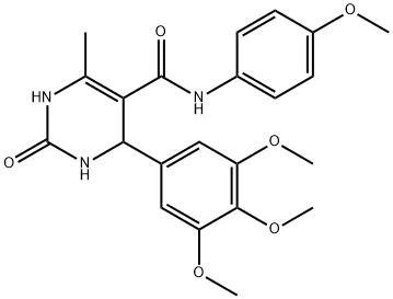 N-(4-methoxyphenyl)-6-methyl-2-oxo-4-(3,4,5-trimethoxyphenyl)-1,2,3,4-tetrahydropyrimidine-5-carboxamide Struktur