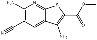 methyl 3,6-diamino-5-cyanothieno[2,3-b]pyridine-2-carboxylate Struktur