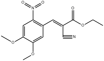 ethyl 2-cyano-3-(4,5-dimethoxy-2-nitrophenyl)acrylate Struktur