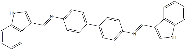 N,N'-bis(1H-indol-3-ylmethylene)-4,4'-biphenyldiamine Struktur