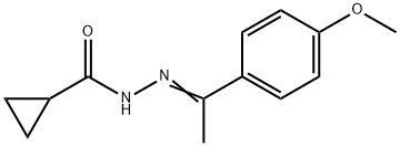 N'-[1-(4-methoxyphenyl)ethylidene]cyclopropanecarbohydrazide Struktur