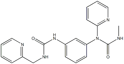 1-(pyridin-2-ylmethyl)-3-[3-(pyridin-2-ylmethylcarbamoylamino)phenyl]urea Struktur