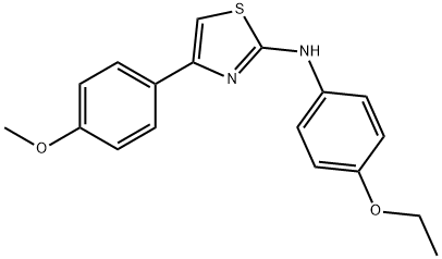 (4-Ethoxy-phenyl)-[4-(4-methoxy-phenyl)-thiazol-2-yl]-amine Struktur