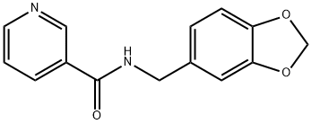 N-(1,3-benzodioxol-5-ylmethyl)pyridine-3-carboxamide Struktur