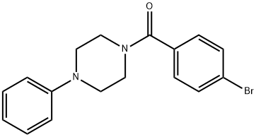 (4-bromophenyl)(4-phenylpiperazin-1-yl)methanone Struktur