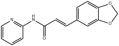 (2E)-3-(1,3-benzodioxol-5-yl)-N-(pyridin-2-yl)prop-2-enamide Struktur