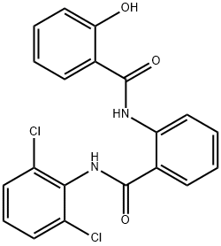 N-(2-{[(2,6-dichlorophenyl)amino]carbonyl}phenyl)-2-hydroxybenzamide Struktur