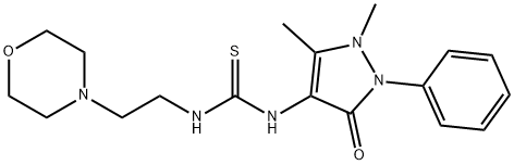 1-(1,5-dimethyl-3-oxo-2-phenyl-2,3-dihydro-1H-pyrazol-4-yl)-3-(2-morpholinoethyl)thiourea Struktur