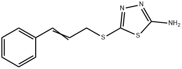 5-{[(2E)-3-phenylprop-2-en-1-yl]sulfanyl}-1,3,4-thiadiazol-2-amine Struktur