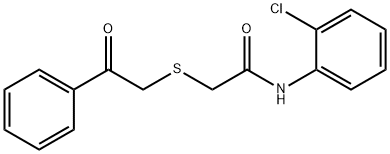 N-(2-chlorophenyl)-2-phenacylsulfanylacetamide Struktur