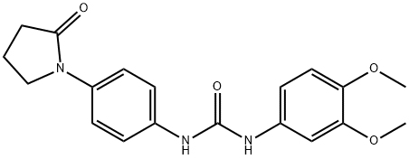 1-(3,4-dimethoxyphenyl)-3-[4-(2-oxopyrrolidin-1-yl)phenyl]urea Struktur