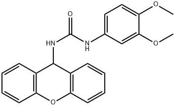 1-(3,4-dimethoxyphenyl)-3-(9H-xanthen-9-yl)urea Struktur