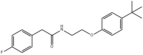 N-[2-(4-tert-butylphenoxy)ethyl]-2-(4-fluorophenyl)acetamide Struktur