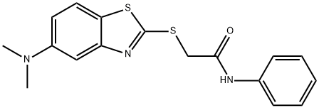 2-[[5-(dimethylamino)-1,3-benzothiazol-2-yl]sulfanyl]-N-phenylacetamide Struktur