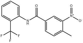 4-methyl-3-nitro-N-[2-(trifluoromethyl)phenyl]benzamide Struktur