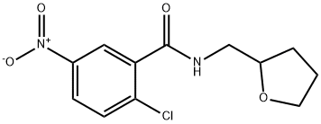 2-chloro-5-nitro-N-(tetrahydrofuran-2-ylmethyl)benzamide Struktur