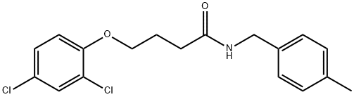 4-(2,4-dichlorophenoxy)-N-[(4-methylphenyl)methyl]butanamide Struktur