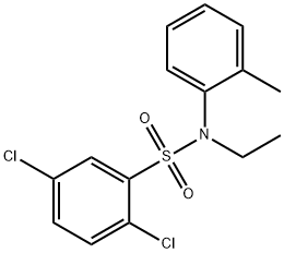 2,5-dichloro-N-ethyl-N-(2-methylphenyl)benzenesulfonamide Struktur