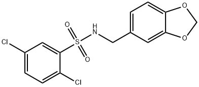 N-(1,3-benzodioxol-5-ylmethyl)-2,5-dichlorobenzenesulfonamide Struktur