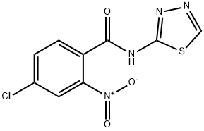 4-chloro-2-nitro-N-(1,3,4-thiadiazol-2-yl)benzamide Struktur