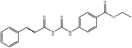 ethyl 4-{[(cinnamoylamino)carbonothioyl]amino}benzoate Struktur