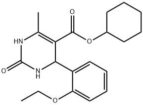 cyclohexyl 4-(2-ethoxyphenyl)-6-methyl-2-oxo-1,2,3,4-tetrahydropyrimidine-5-carboxylate Struktur