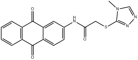 N-(9,10-dioxo-9,10-dihydroanthracen-2-yl)-2-[(4-methyl-4H-1,2,4-triazol-3-yl)sulfanyl]acetamide Struktur