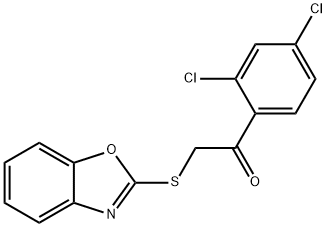 2-(1,3-benzoxazol-2-ylsulfanyl)-1-(2,4-dichlorophenyl)ethanone Struktur