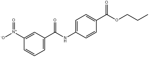 propyl 4-{[(3-nitrophenyl)carbonyl]amino}benzoate Struktur