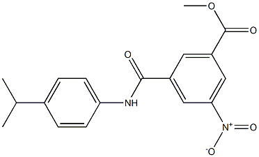 methyl 3-nitro-5-{[4-(propan-2-yl)phenyl]carbamoyl}benzoate Struktur