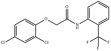 2-(2,4-dichlorophenoxy)-N-[2-(trifluoromethyl)phenyl]acetamide Struktur