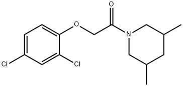 2-(2,4-dichlorophenoxy)-1-(3,5-dimethylpiperidin-1-yl)ethanone Struktur