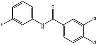 3,4-dichloro-N-(3-fluorophenyl)benzamide Struktur