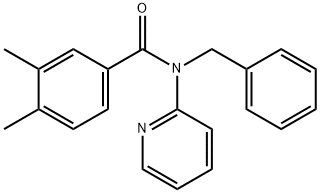 N-benzyl-3,4-dimethyl-N-(pyridin-2-yl)benzamide Struktur