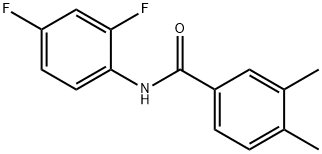 N-(2,4-difluorophenyl)-3,4-dimethylbenzamide Struktur