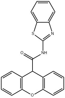 N-(1,3-benzothiazol-2-yl)-9H-xanthene-9-carboxamide Struktur