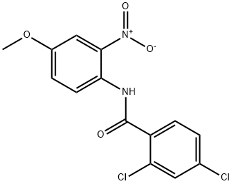 2,4-dichloro-N-(4-methoxy-2-nitrophenyl)benzamide Struktur