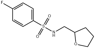 4-fluoro-N-(tetrahydro-2-furanylmethyl)benzenesulfonamide Struktur