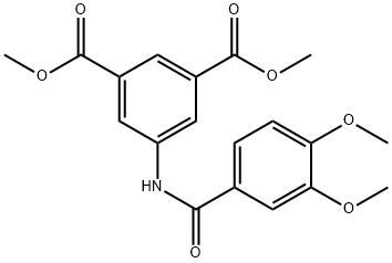 dimethyl 5-[(3,4-dimethoxybenzoyl)amino]benzene-1,3-dicarboxylate Struktur