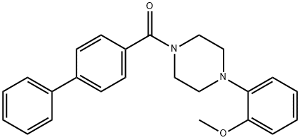 [4-(2-methoxyphenyl)piperazin-1-yl]-(4-phenylphenyl)methanone Struktur