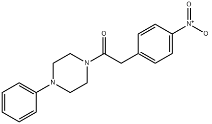 Ethanone, 2-(4-nitrophenyl)-1-(4-phenyl-1-piperazinyl)- Struktur